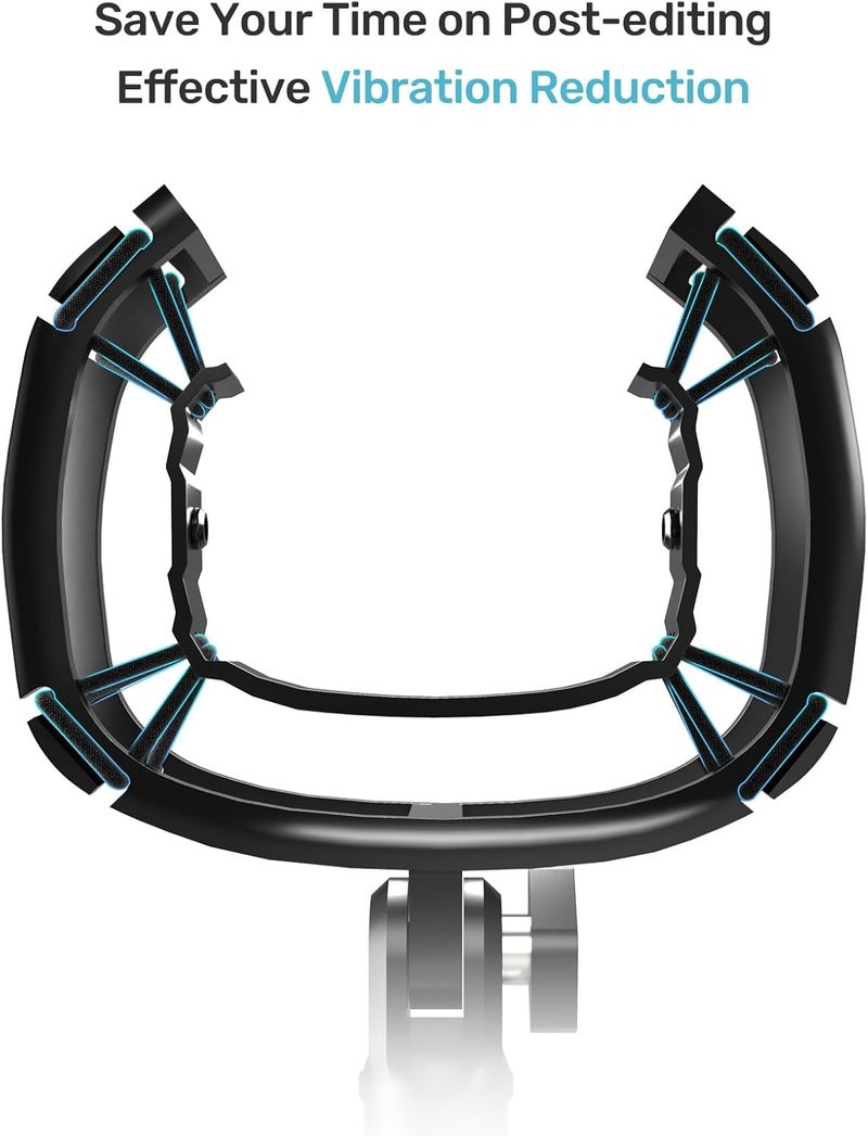Etour Wave Shouck Mount [Custom Built for Elgato Wave:3/1], Anti-Vibration Suspension Elastic Shock Mount Holder Clip Mic Mount Stand with 3/8" or 1/4" Screw Adapter Compatible with Wave:3/1 Microphone - Image 4